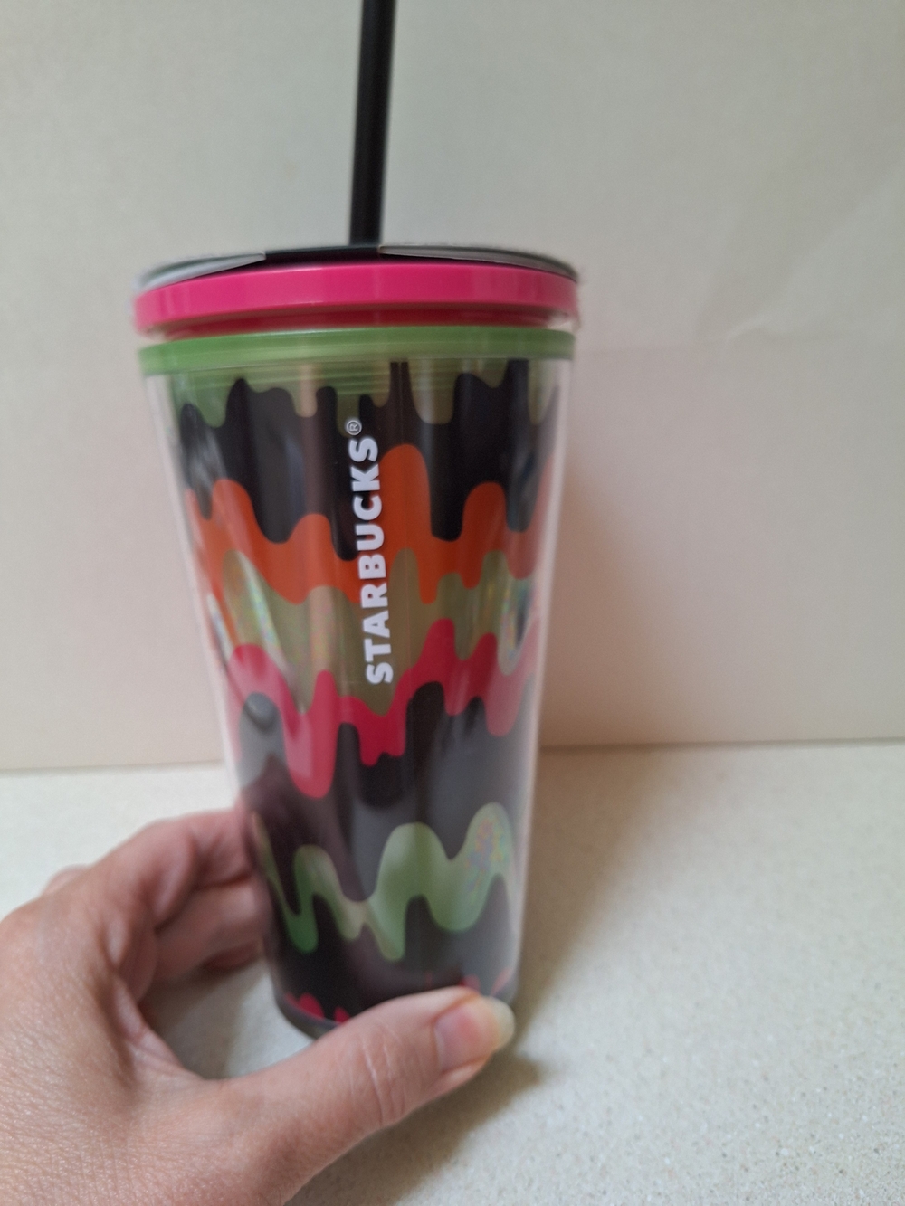 Starbucks Halloween 2023 Swirl Grande Tumbler Glows In The Dark Stickers New Nwt